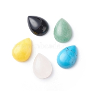Gemstone Cabochons, Mixed Stone, teardrop, Mixed Color, 18x13x5mm(G-G525-13x18mm-M1)