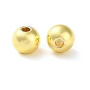 Rack Plating Brass Spacer Beads, Long-Lasting Plated, Lead Free & Cadmium Free, Round, Real 18K Gold Plated, 5x4mm, Hole: 1.5mm(KKB-I709-03E-G02)