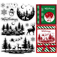 Custom PVC Plastic Clear Stamps, for DIY Scrapbooking, Photo Album Decorative, Cards Making, Christmas Themed Pattern, 160x110x3mm(DIY-WH0448-0062)