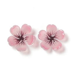 Opaque Resin Cabochons, Flower, Pink, 18x18x7mm(X-RESI-L035-15)