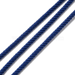 Round Polyester Cord, Twisted Cord, for Moving, Camping, Outdoor Adventure, Mountain Climbing, Gardening, Marine Blue, 3mm(NWIR-A010-01F)