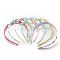 Plastic Hair Bands, with Rhinestones, Vortex, Mixed Color, 115~120mm(OHAR-T003-11)
