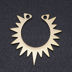 201 Stainless Steel Laser Cut Pendants, Gear, Golden, 19.5x19x1mm, Hole: 1.4mm(STAS-S105-T972-2)