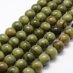 Natural Chinese Jade Beads Strands, TaiWan Jade, Round, 12mm, Hole: 1.8mm, about 32pcs/strand, 15.4 inch(G-F363-12mm)