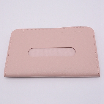 Imitation Leather Car Tissue Bag, Rectangle, Pink, 233x151x13.5mm