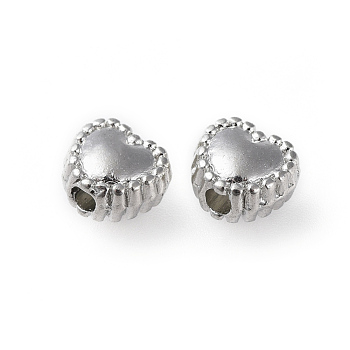 Perles en argent tibétain  , sans plomb et sans cadmium, platiné, Longueur 5mm,  largeur de 6 mm, épaisseur de 4mm, Trou: 1.5mm
