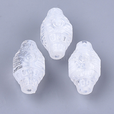 White Bottle Acrylic Beads