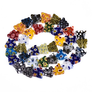 Hilos hechos a mano millefiori lampwork beads(X-LAMP-S191-21)-2