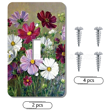 CREATCABIN 2Pcs Acrylic Light Switch Plate Outlet Covers(DIY-CN0001-93J)-2
