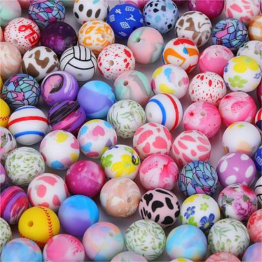 Printed Round Silicone Focal Beads(SI-JX0056A-28)-4