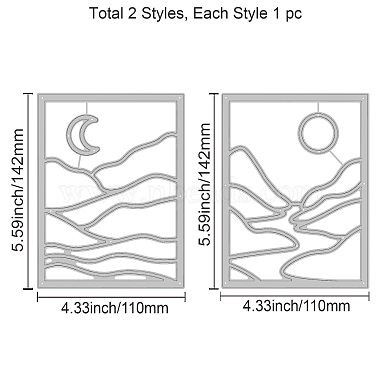 2Pcs 2 Styles Carbon Steel Cutting Dies Stencils(DIY-WH0309-829)-6