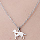 201 Stainless Steel Dog with Heart Pendant Necklace(NJEW-OY001-42)-1