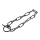 304 bracelets chaîne en acier inoxydable avec trombone(BJEW-O186-01EB)-1