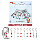 Christmas Theme Acrylic Beaded Locking Stitch Markers(HJEW-PH01755)-2