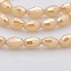 Pearl Luster Plated Imitation Jade Glass Faceted Rice Beads Strands(GLAA-A030A-PL04)-1