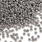 MIYUKI Round Rocailles Beads, Japanese Seed Beads, 8/0, Metallic Colours, (RR194) Palladium Plated, 3mm, Hole: 1mm, about 422~455pcs/10g(X-SEED-G008-RR0194)