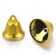 Iron Bell Pendants, for Christmas Jewelry Making, Gold, 23.5x26mm, Hole: 3mm(IFIN-Q131-01A)