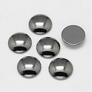 Non-magnetic Synthetic Hematite Cabochons, Half Round/Dome, 10x2.8mm(G-P162-05-10mm)