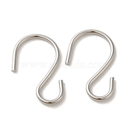 304 Stainless Steel S-Hook Clasp, Stainless Steel Color, 38x26.5x2.2mm(STAS-C085-03I-P)