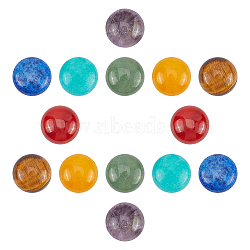 Gemstone Cabochons, Half Round/Dome, 19.5~20x6~7mm, 14pcs(G-SC0001-18)