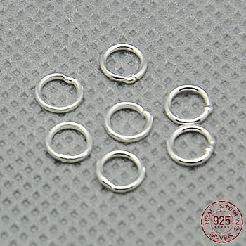 925 Sterling Silver Round Rings, Soldered Jump Rings, Closed Jump Rings, 5x0.8mm, Hole: 3.5mm