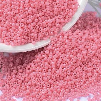 MIYUKI Round Rocailles Beads, Japanese Seed Beads, 15/0, (RR4467) Duracoat Dyed Opaque Carnation, 1.5mm, Hole: 0.7mm, about 5555pcs/10g