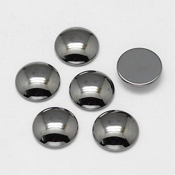 Non-magnetic Synthetic Hematite Cabochons, Half Round/Dome, 10x2.8mm