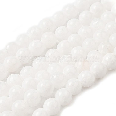 10mm White Round Malay Jade Beads