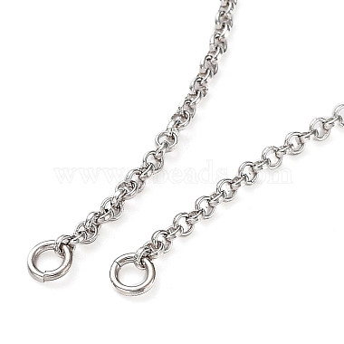 Fabrication de colliers en chaînes rolo en argent sterling plaqué rhodium 925(STER-B001-05P)-2