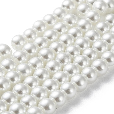 Baking Painted Pearlized Glass Pearl Round Bead Strands(X-HY-Q003-6mm-01)-2