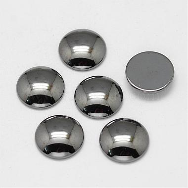 10mm Half Round Non-magnetic Hematite Cabochons