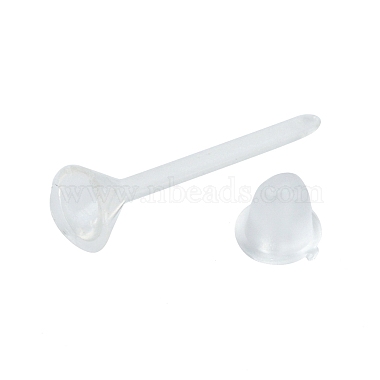 500Pcs Plastic Stud Earring Settings for Rhinestone(KY-FS0001-06)-4
