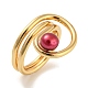 Brass Wire Wrap Finger Ring(RJEW-Q804-03G)-1