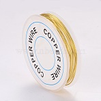 Round Copper Jewelry Wire, Gold, 18 Gauge, 1mm, about 8.2 Feet(2.5m)/roll(X-CWIR-CW1mm-07)