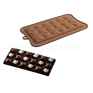 Chocolate Food Grade Silicone Molds, Rectangle with Cross Pattern, Resin Casting Molds, Epoxy Resin Craft Making, Peru, 185x103x5mm, Hole: 9mm, Finished Protect: 150x75x7mm(DIY-F068-06)