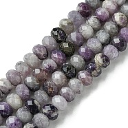 Natural Sugilite Beads Strands, Faceted, Rondelle, 6~6.5x4~4.5mm, Hole: 0.9mm, about 97pcs/strand, 15.59''(39.6cm)(G-A092-G05-02)