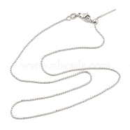 Adjustable Slider Brass Ball Chain Necklaces for Men Women, Long-Lasting Plated, Platinum, 17.72 inch(45cm)(NJEW-G160-13P)