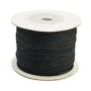 Nylon Thread, Round, 0.5mm, 30yards/roll, Black, 0.5mm(NWIR-E001-3)