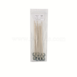 Candle Wick Cotton String, with Candle Bases, for DIY Candle Making, Old Lace, 15cm, 10pcs/bag(CAND-PW0013-79C)
