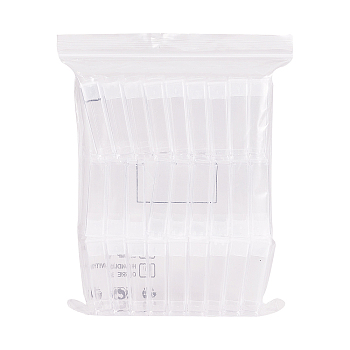 Plastic Bead Containers, Flip Top Bead Storage, For Seed Beads Storage Box, Rectangle, Clear, 5x2.7x1.2cm, Hole: 0.9x1cm