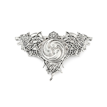 Viking Celtic Zinc Alloy Snap Hair Clips For Women, Eagle, 65.5x104.5mm