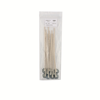 Candle Wick Cotton String, with Candle Bases, for DIY Candle Making, Old Lace, 15cm, 10pcs/bag