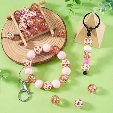 28Pcs 2 Styles UV Plating Iridescent Transparent Acrylic Beads(OACR-TA0005-09)-7