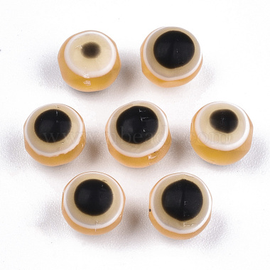 Round Evil Eye Resin Beads(RESI-R159-8mm-13)-2