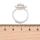 Brass Micro Pave Cubic Zirconia Adjustable Ring Components(KK-CBAC351-02P)-3