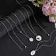 30Pcs 304 Stainless Steel Flat Cable Chain Necklaces Set(STAS-BBC0005-02)-4