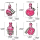 8Pcs 4 Styles Acrylic Pendants(MACR-FS0001-76)-4