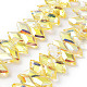 Electroplate Rhombus Glass Beads Strands(EGLA-A036-12A-FP01)-1