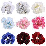 9Pcs 9 Colors Silk Cloth Artificial Flower, Home Decorations, Mixed Color, 105~110x90x33mm, 1pc/color(AJEW-CA0005-10)
