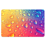 Plastic Waterproof Card Stickers, Self-adhesion Card Skin for Bank Card Decor, Rectangle, Teardrop, 140x190mm(STIC-WH0032-301)